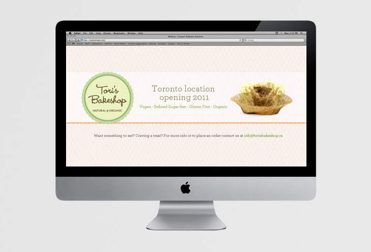 Tori's Bakeshop Website